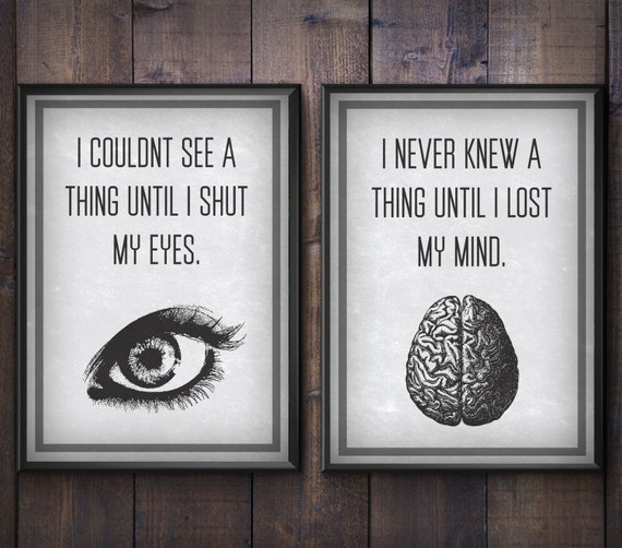 Items similar to I Couldn't See A Thing Motivational Poster Set. BMTH