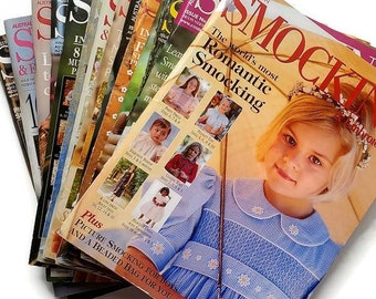 Various Australian Smocking and Embroidery Magazines with Uncut Patterns