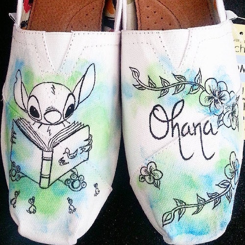 Disney Lilo and Stitch Ohana Custom Made Shoes - Etsy