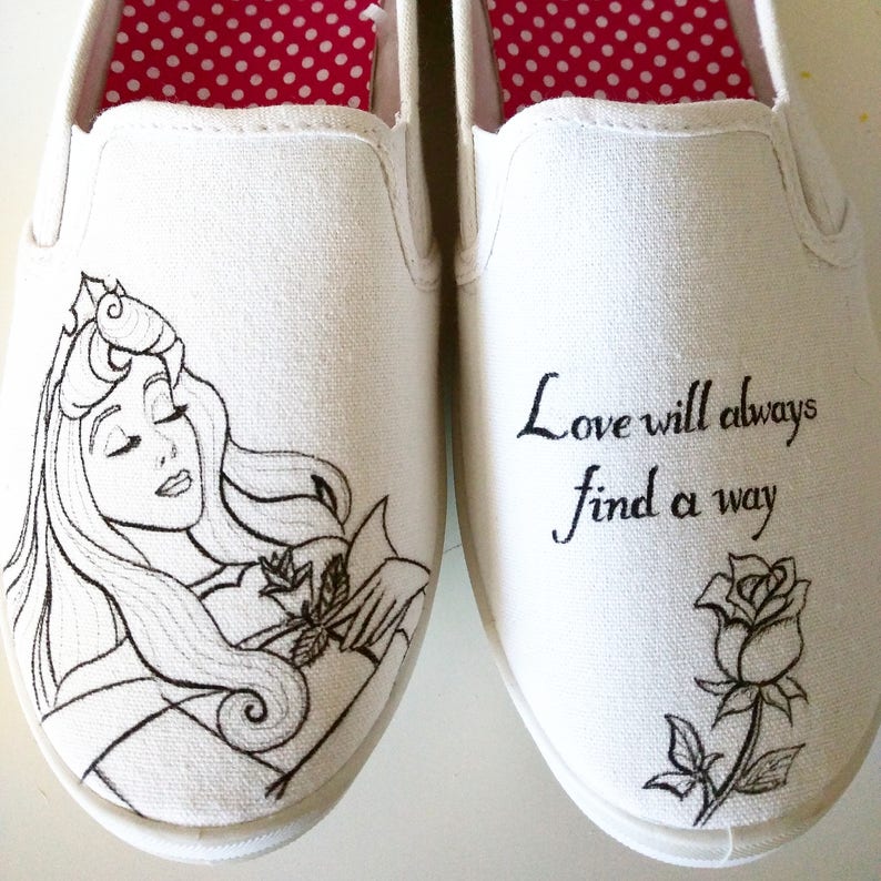 Disney Sleeping Beauty Custom Hand Painted Wedding Shoes - Etsy