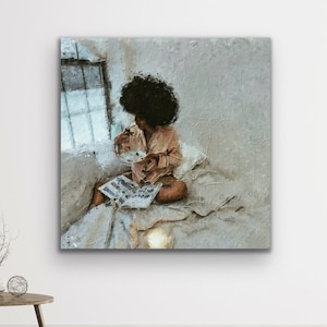 African American Art, Black Art, Black Woman Art, African American Art, Canvas, Afro Art, DIGITAL ART, Painting, Black Women, Free Shipping