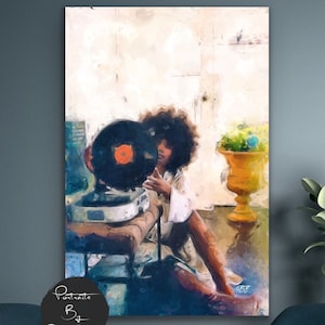 Black Woman Art, Black Girl Wall Art, Black Female Art, Black Art Print, Black Wall Art, African American Art, Black Art, Home Decor, Canvas