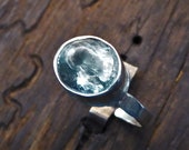 Lovely Aquamarine Ring-Pale Blue Gemstone- March Birthstone