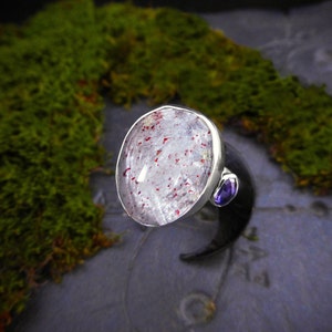 Lepidocrocite and Sapphire Ring