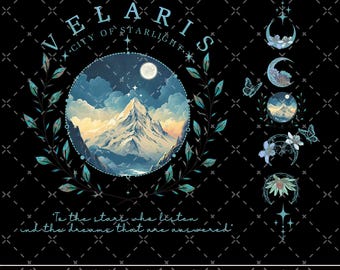 Velaris Png, Velaris Stadt des Sternenlichts Png, Der Nachthof Png, SJM Merch Png, Stadt des Sternenlichts Pullover, ACOTAR Png, ACOTAR Velaris Png