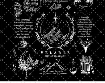 Velaris Png, Velaris Stadt des Sternenlichts Png, Der Nachthof Png, SJM Merch Png, Stadt des Sternenlichts Pullover, ACOTAR Png, ACOTAR Velaris Png