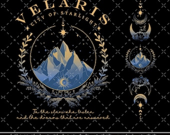 Velaris Png, Velaris Stadt des Sternenlichts Png, Der Nachthof Png, SJM Merch Png, Stadt des Sternenlichts Pullover, ACOTAR Png, ACOTAR Velaris Png