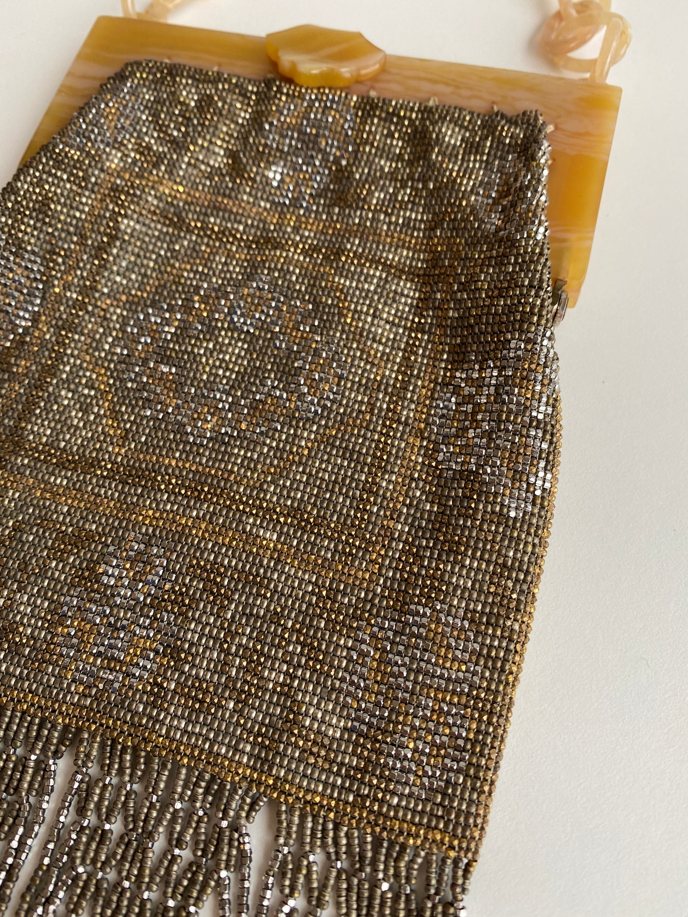 Antique 1920's Art Deco Beaded Metal Flapper Purse 1920s - Etsy