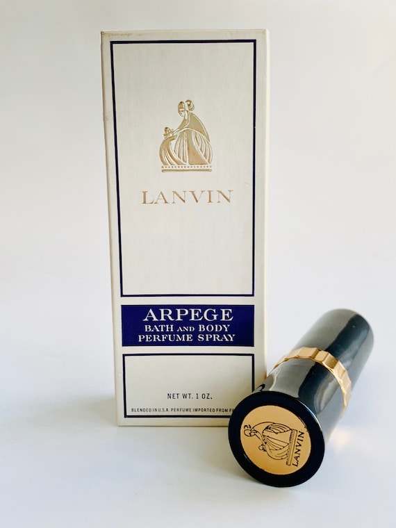 Vintage 1oz Lanvin Arpege Bath & Body Lanvin Gold Plated Perfume Bottle Case