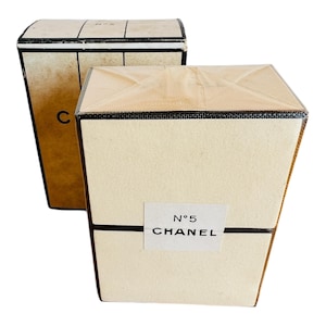 Vintage Sealed Marilyn Monroe Era Chanel No. 5 Pure Perfume Extrait In Striped Box, 1/2 oz  15ML Vintage Chanel No 5 Perfume, Paris France