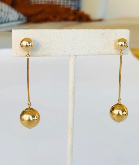 gold ball earrings dangle Online Sale, UP TO 50% OFF