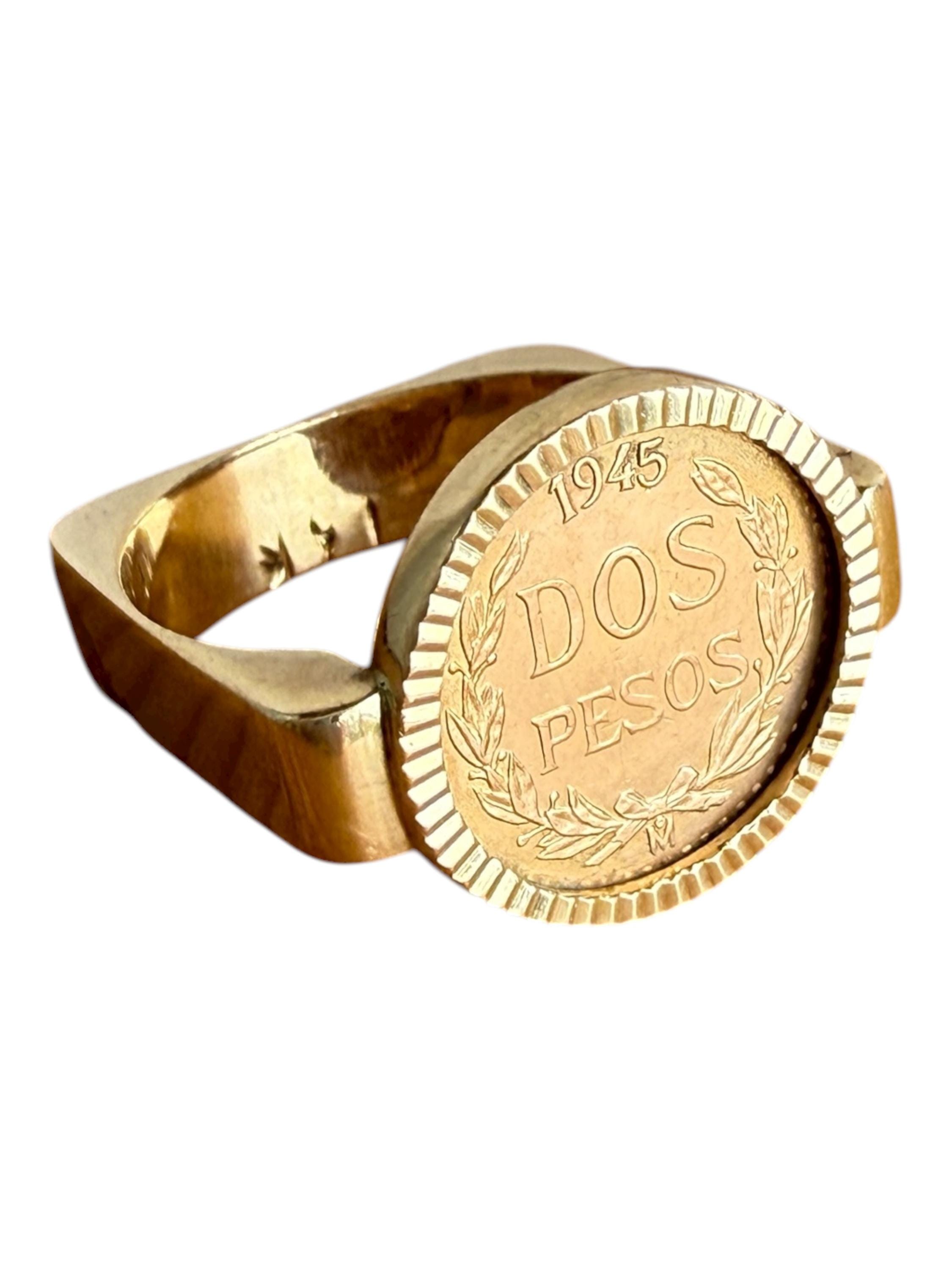 1945 dos pesos ring - Etsy 日本