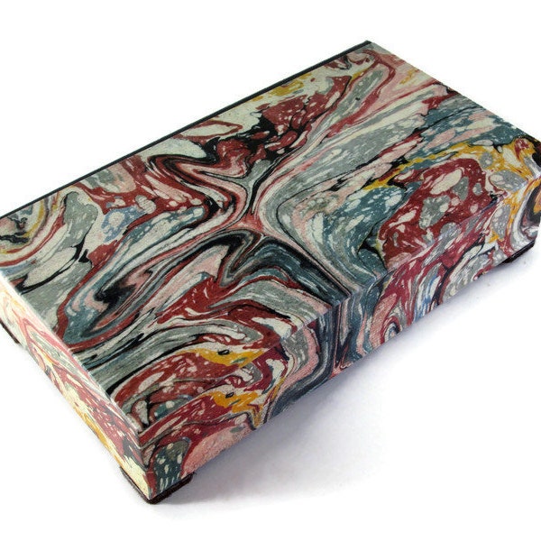 Decorative box, Marbled paper, Memory box,Home decor, keepsake box, Gift for man or woman, Made to order