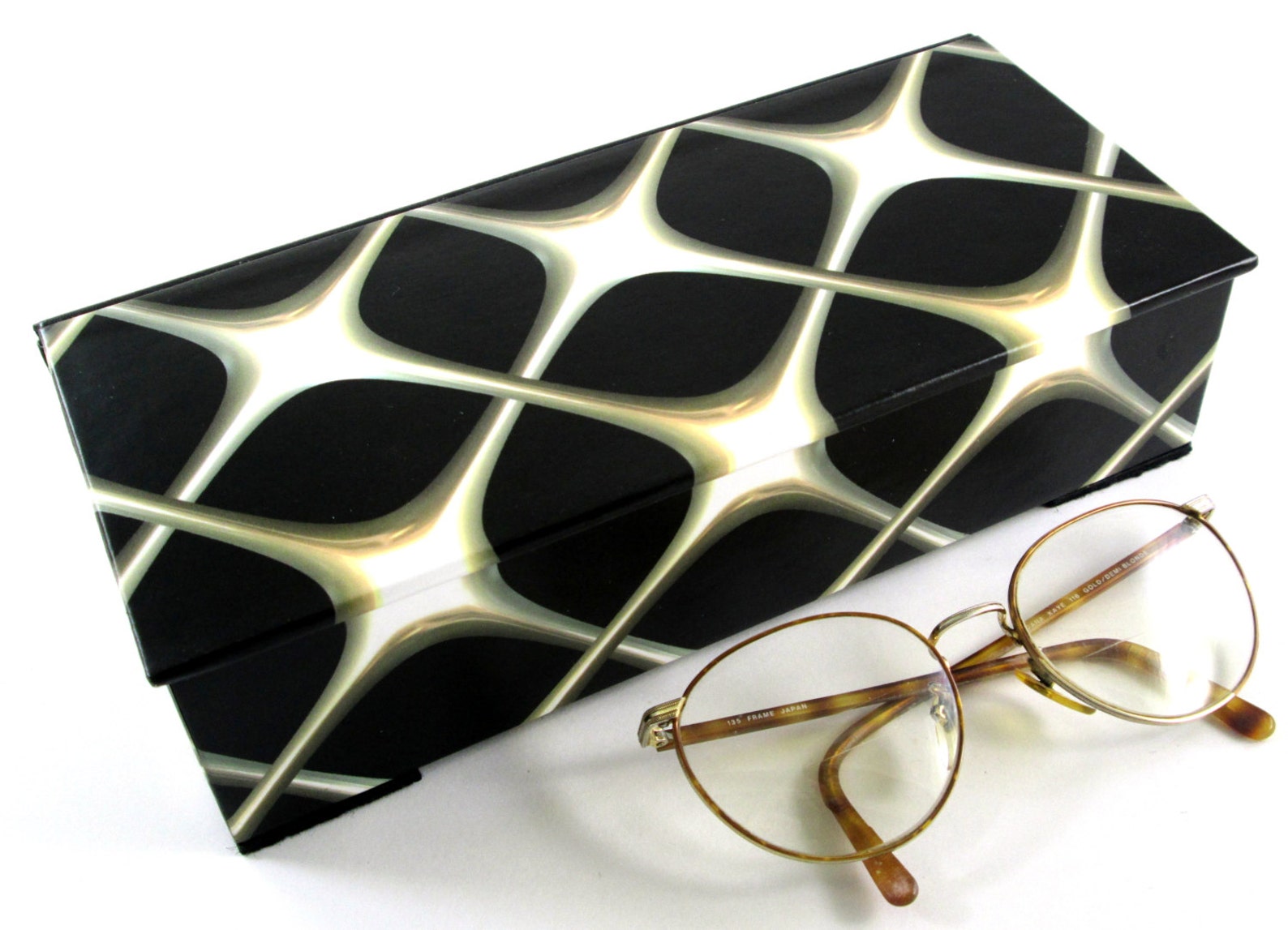 Decorative Box, Remote Control Storage Box, Art Deco Design in Black