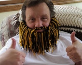 Hand-knitted Beard, Ski Mask, Face Warmer, Team Colors, Select Your Own Color