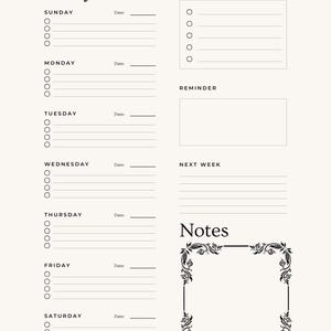 Printable Weekly Planner