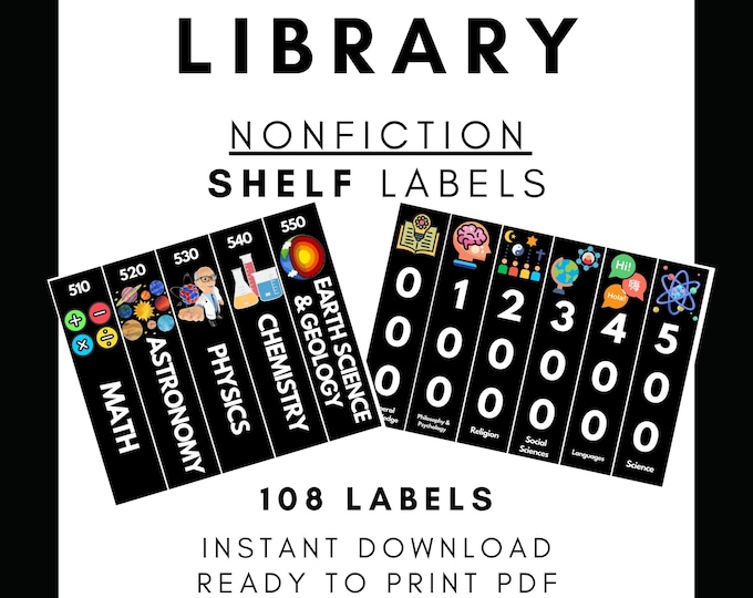 Dewey Decimal Chart - Etsy