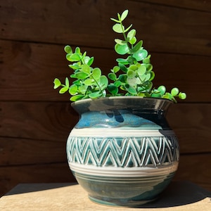 Carved Ceramic Vase | Handmade Flower Vase | Ceramic Shelf Decor | Ceramic Vase Pottery | Unique Flower Vase