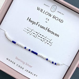 Hugs From Heaven Morse Code Bracelet, Loss of a Loved One Sympathy Gift, Miscarriage Bracelet Baby Loss Gift Hidden Message Bereavement Gift