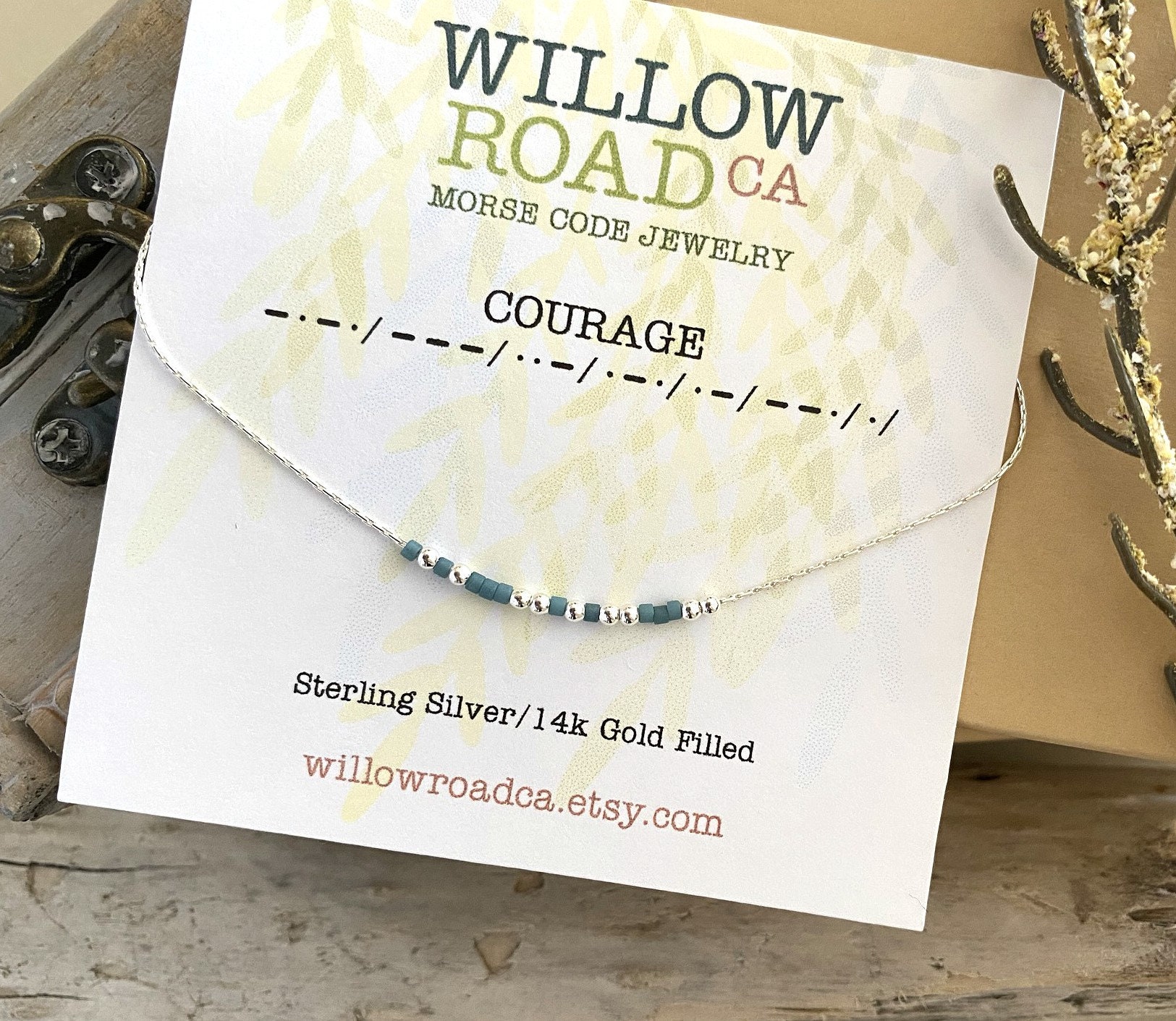 Etsy morse code necklace clearance