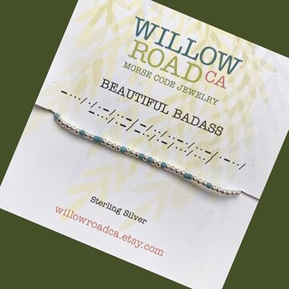 Bracciale In Argento Sterling Con Codice Morse E Perle - Regalo Per Mamma, Figlia, Moglie, Lunghezza Regolabile 16-28 Cm