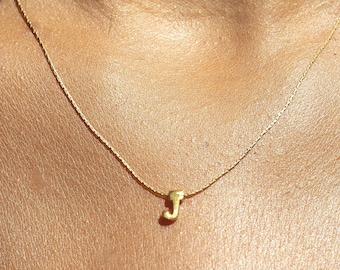 Dainty Initial Necklace, Tiny Letter Necklace Gold, Sister Mom Bridesmaid Gift, Best Friend Gifts, Small Alphabet Jewelry for Her