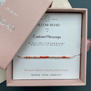Custom sterling silver Morse code bracelet, Personalized Christmas gift for her, Hidden message bff bracelet