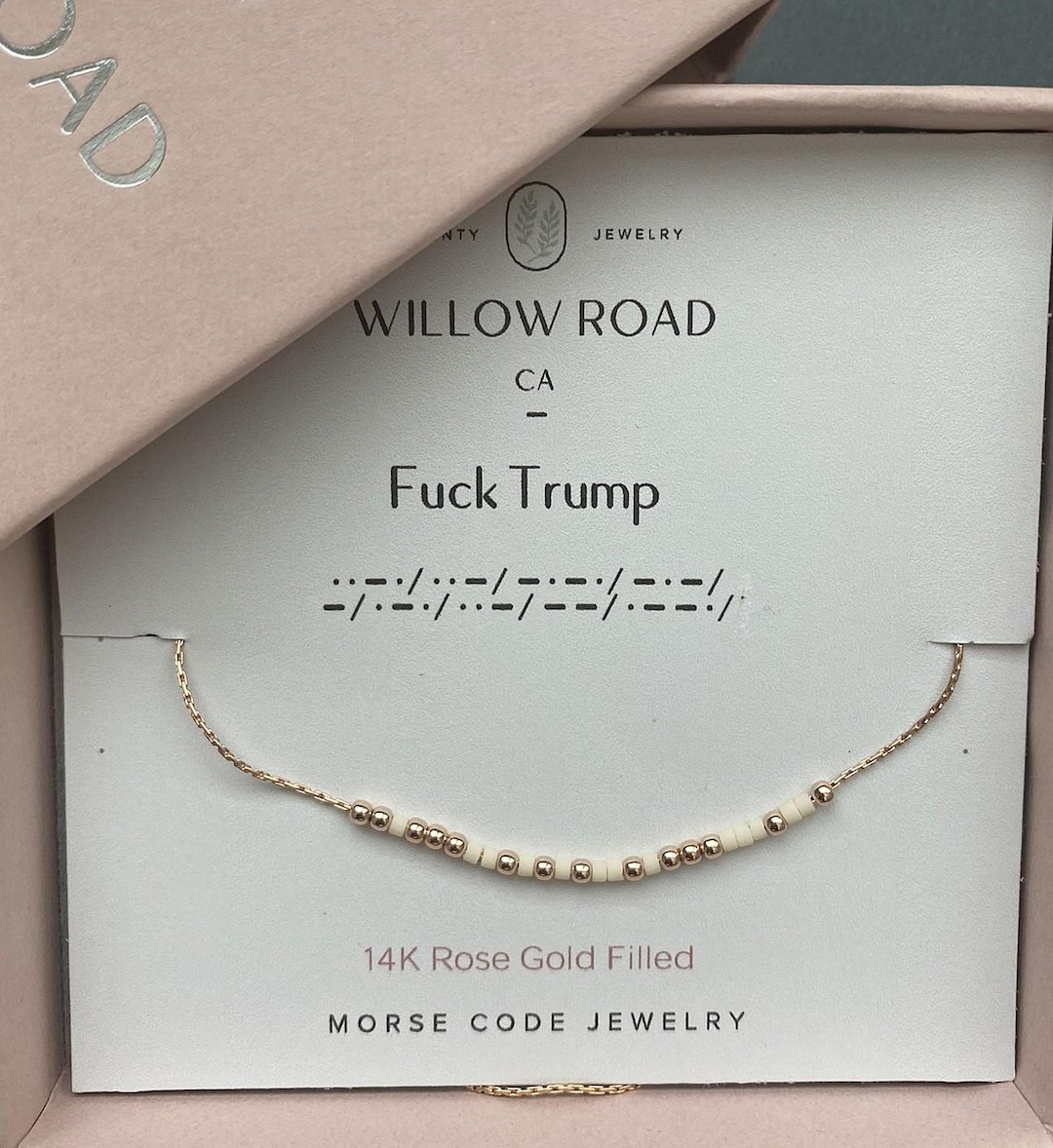 Fuck Trump Morse Code Necklace – Political Statement Jewelry, Hidden  Message Gift, Feminist Jewelry, Dainty Necklace - Etsy