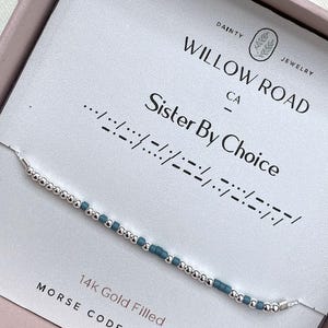 Family by Choice Morse Code Bracelet — Bonus Mom Gift, Adoption Gift, Stepmom or Godmother Jewelry, Sentimental Friendship Bracelet
