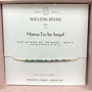 Mama to an Angel Morse Code Bracelet, Infant Loss Gifts for Her, Baby Loss or Miscarriage Gift for Women, Memorial Bracelet Bereavement Gift