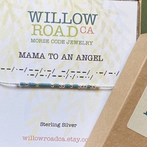 Mama to an Angel Morse Code Bracelet, Infant Loss Gifts for Her, Baby Loss or Miscarriage Gift for Women, Memorial Bracelet Bereavement Gift