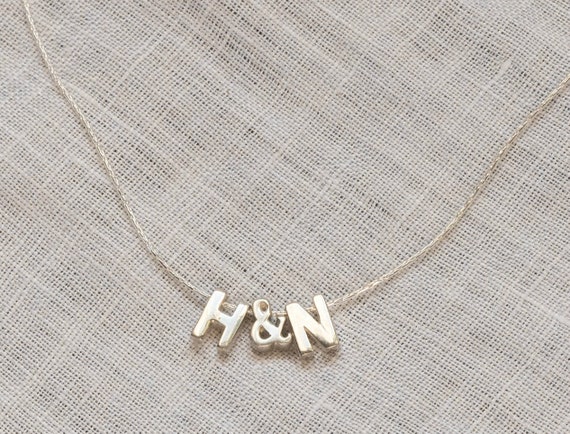 Dainty Initial Letter Necklace | Caitlyn Minimalist Sterling Silver / I