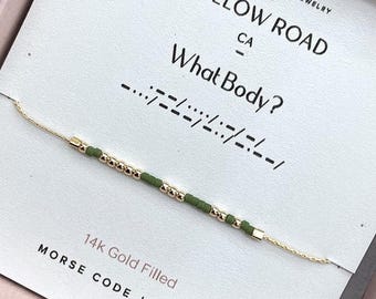 Pulsera "What Body", Pulsera "Mejor amiga" con código Morse, Regalo de amistad incondicional, Joyería con humor negro