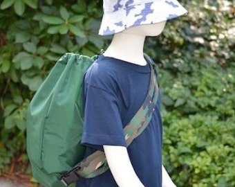 Convertible Backpack (green camoflauge) with Two Way Convertible Shoulder Strap (patented product)