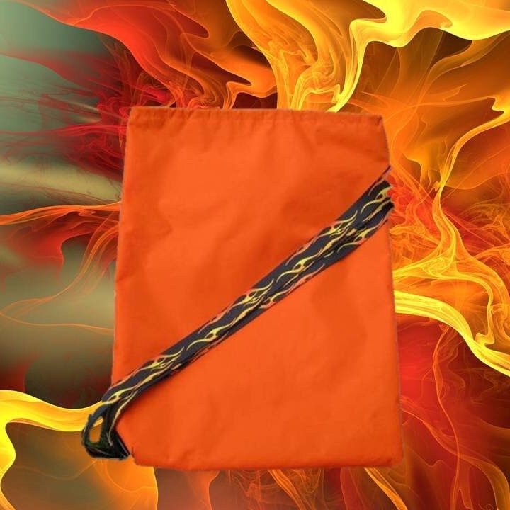 Sac convertible, sac à dos convertible, orange avec bandoulière convertible bidirectionnelle (produit breveté)