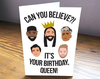 Queer Eye Birthday Card, Fab Five Art (Digital Download)