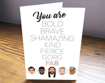 You Are Fab Five Card, Queer Eye Inspired (Digital Download)