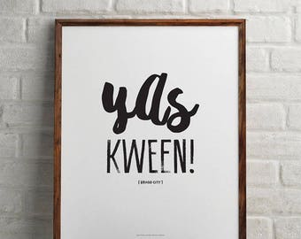 Kunstprint van Yas Kween Broad City, cadeau voor een vriend(in) (digitale download)