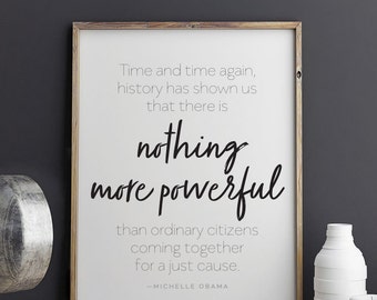 Michelle Obama Quote Print, Inspirational Office Decor (Digital Download)