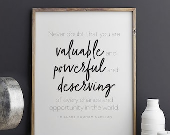 Hillary Clinton Quote Art afdrukbare (8,5 x 11 pdf en JPG)