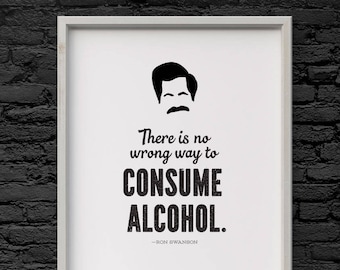 Ron Swanson Quote Print, Parks and Recreation Art (PDF & JPG)