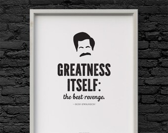 Ron Swanson Quote Print, Parks and Rec Wall Art (Digital File)