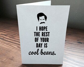 Ron Swanson-wenskaart, Parks and Rec afdrukbaar (downloadbaar pdf-bestand)