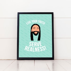Joaton Van Ness Queer Eye Grün Live Your Truth Serve Realness Printable Poster Digital Art 8 x 10 8,5 x 11