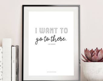 Citaatafdruk Liz Lemon, 30 rotstekeningen, feministische muurkunst (digitale download)