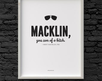 Bert Macklin quote Parks and Recreation afdrukbare kunst 8,5 x 11 inch