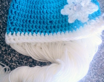 Hand crafted Elsa Frozen crochet Hat