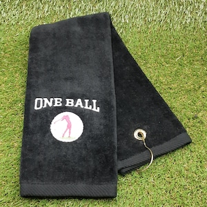 PERSONALISED GOLF TOWEL - female/male golfer