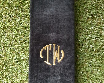 METALLIC THREAD Personalised Golf Towel