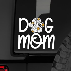 Dog Mom Decal - Dog Mom Sticker - Paw Print Decal - Paw Print Sticker - Patterned Dog Mom Decal - Dog Mom Car Decal - Dog Mom Tumbler Decal